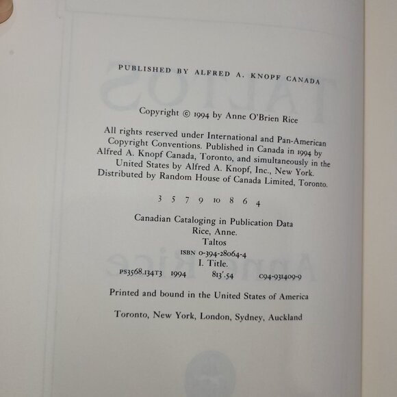 Anne Rice Vampire Chronicles Taltos Tales Body Thief Lasher 3 Hardcover Book Lot - Picture 3 of 9